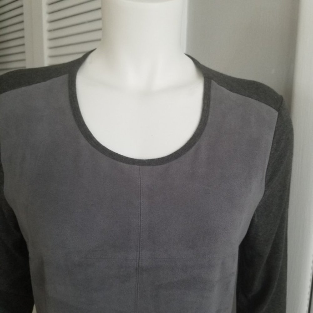 Vince Camuto Gray Suede Dress Sz M